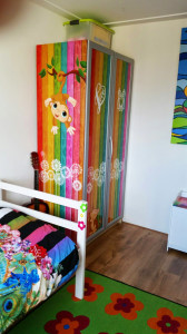 kast, sticker, meubelsticker