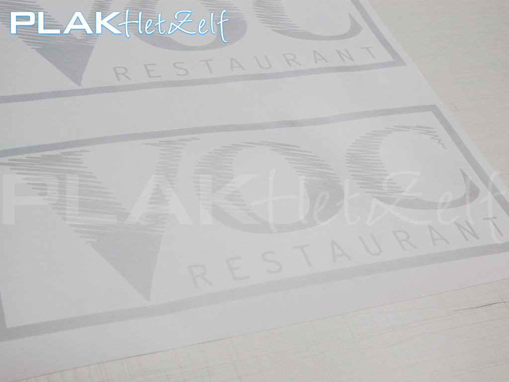 Gesneden raamfolie (1), logo, horeca, restaurant, plak-het-zelf