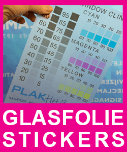 Statische glasfolie stickers ontwerpen op maat met eigen ontwerp