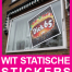 Wit statische stickers ontwerpen op maat met eigen ontwerp