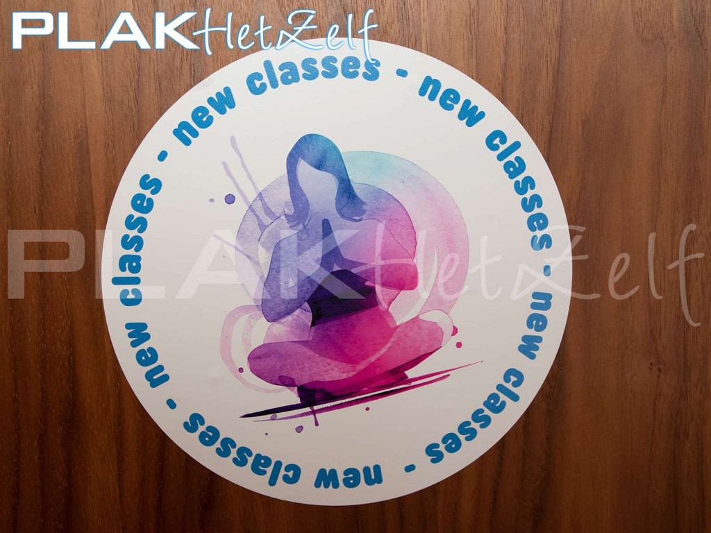 ronde vloersticker, logo, huisstijl