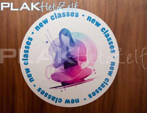 Ronde vloersticker, logo, huisstijl