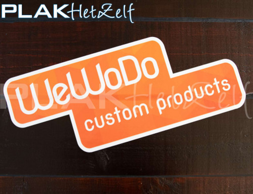 Vloersticker, op maat, logo, huisstijl, houtenvloer