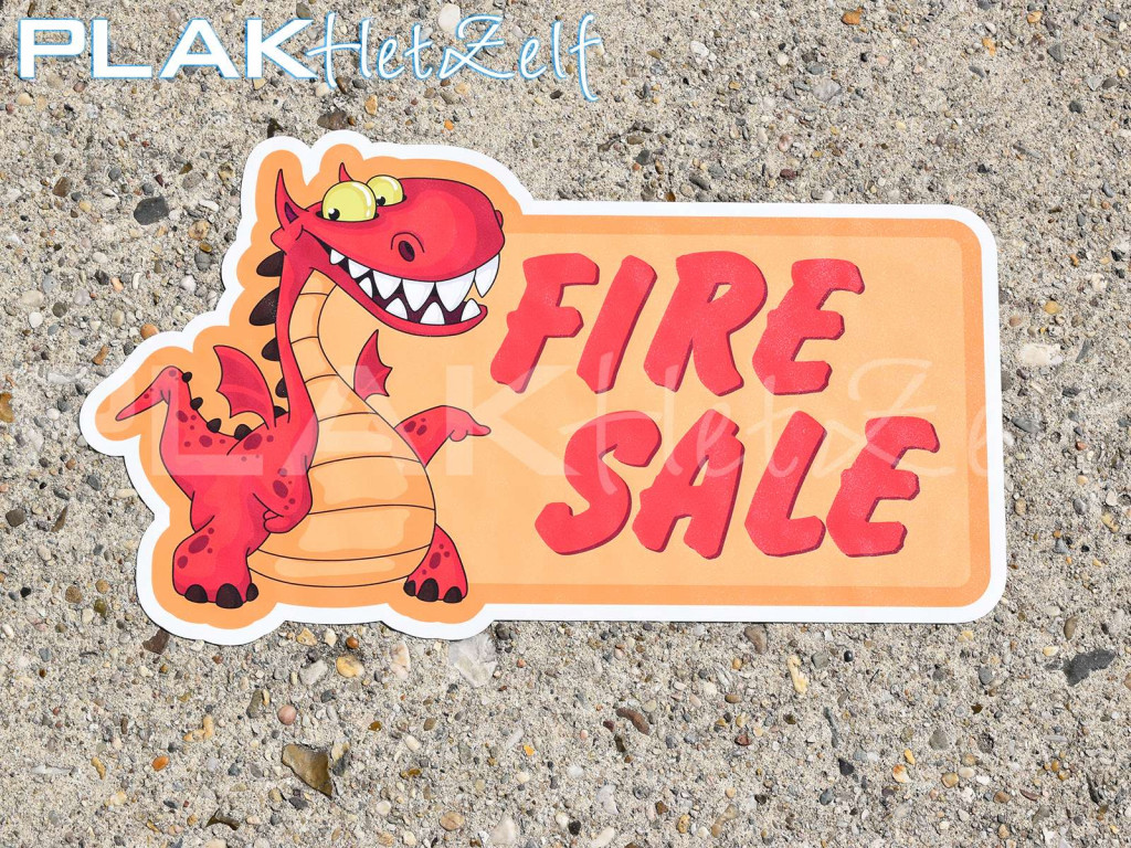 vloersticker op maat, voor sale event, PLAKhetZelf