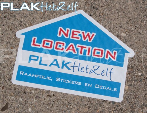 Vloer sticker op maat, sticker voor op steen, vorm gesneden, PLAKhetZelf