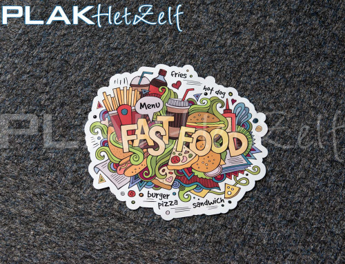 Vloersticker op maat, voor op vloerbedekking, vorm gesneden, PLAKhetZelf