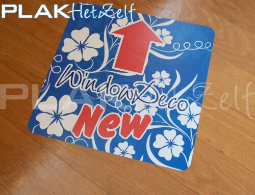 Vloer sticker, product promotie, houten vloer, PLAKhetZelf
