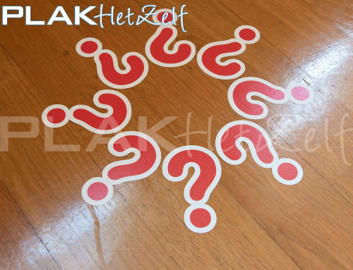 Vloersticker, stickerset, vorm gesneden, houtenvloer, PLAKhetZelf