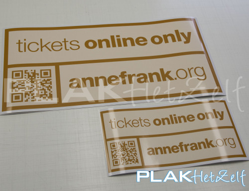 Statische sticker, wit, QR code, www, huisstijl