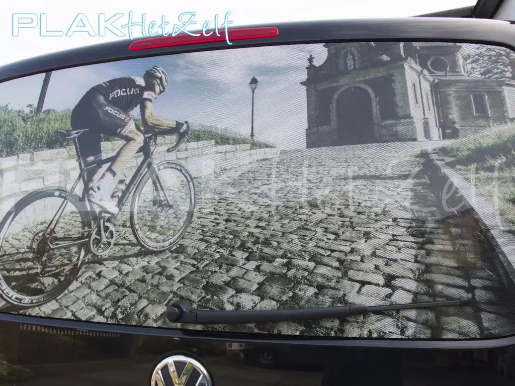 One-way vision raamfolie, tegen inkijk, autoraam