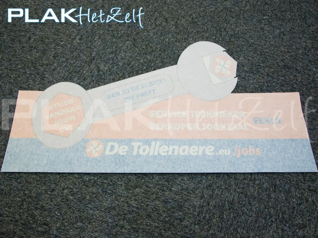 One-way vision raamfolie, vorm gesneden, met transfer tape