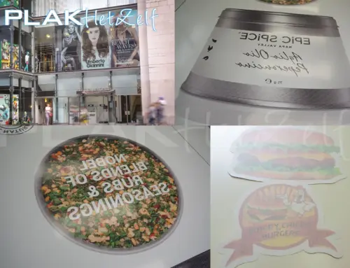 Geperforeerde glasfolie, raamfolie met eigen ontwerp, op maat, in vorm, two-way vision raamfolie